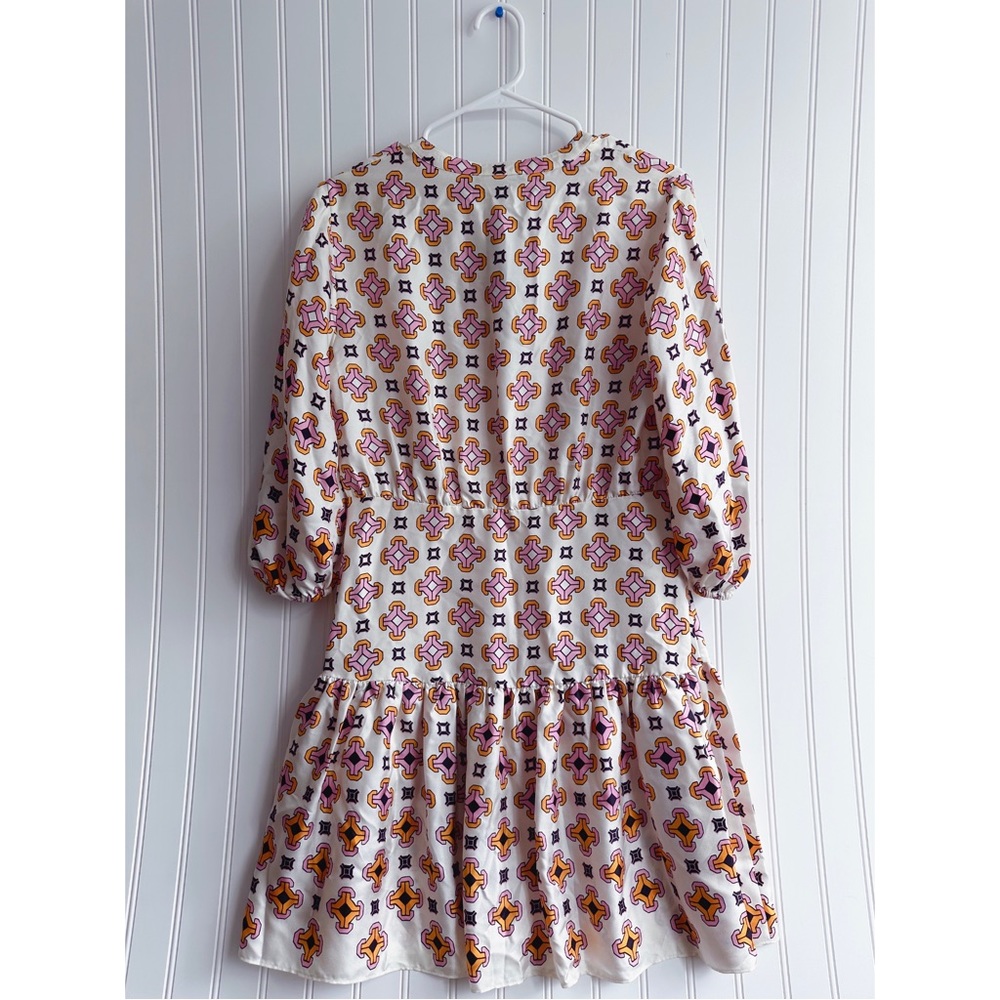 Maje 100% Silk Romea Geometric Printed Mini Dress NWT - Picture 7 of 15